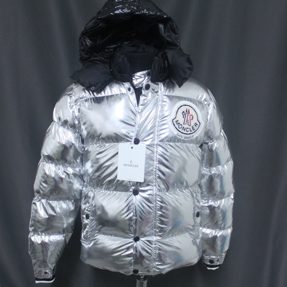 moncler silver puffer jacket